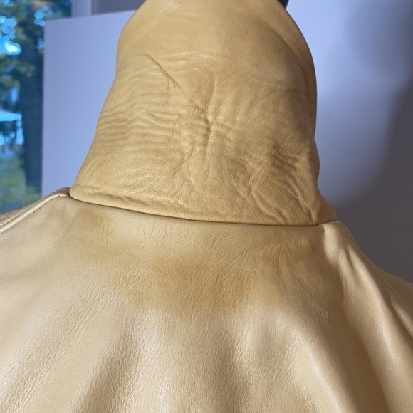 Vintage Size 6-8 Handmade Leather Butterscotch Western Jacket Coat with Fringe - Picture 15 of 16
